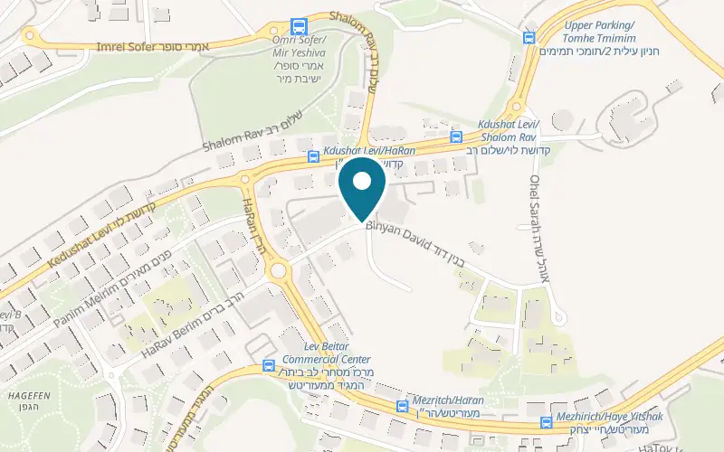 Map showing Zalman's at 18 Binyan David Street, Beitar Illit