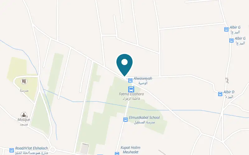 Map showing Zena Ice Cream at Tariq al-Wasiyya, Kafr Qara