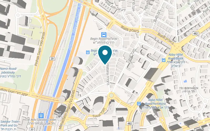 Map showing Ziv Or Jewellery at 25 HaYetsira Street, Diamond Exchange complex, Ramat Gan