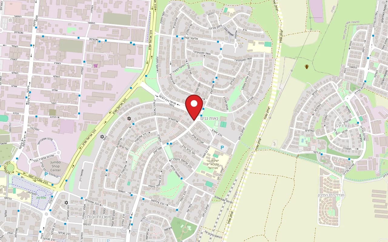 Map showing Zorba at 76 Yosef Bussel Street, Ne'ot Ganim, Netanya