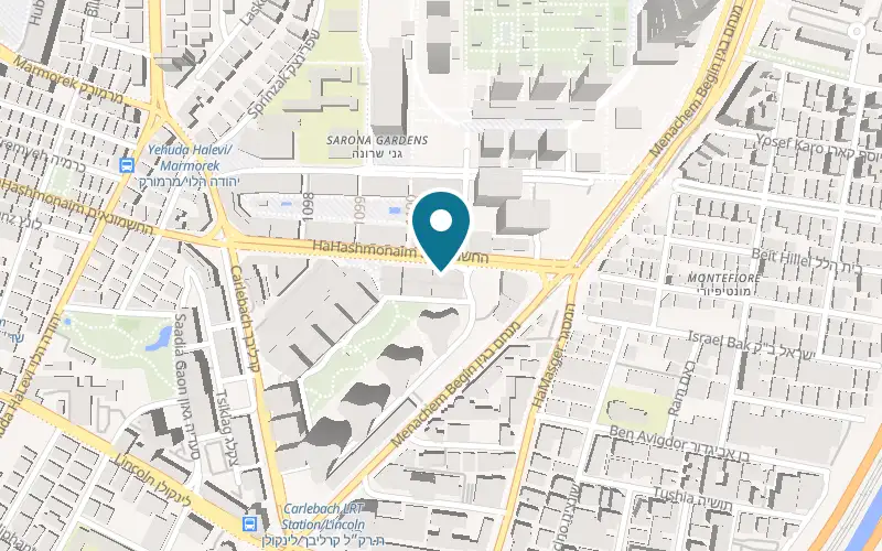 Map showing Zozobra at 96 HaHashmonaim Street, Tel Aviv-Yafo