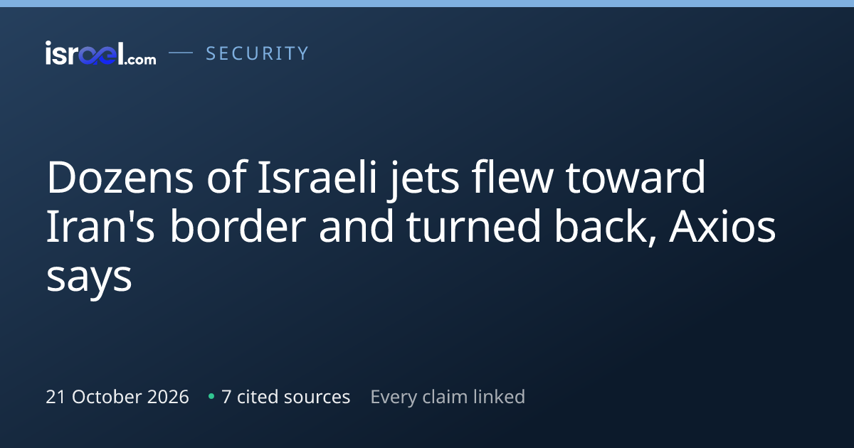 Dozens of Israeli jets flew toward Iran's border and turned back, Axios ...