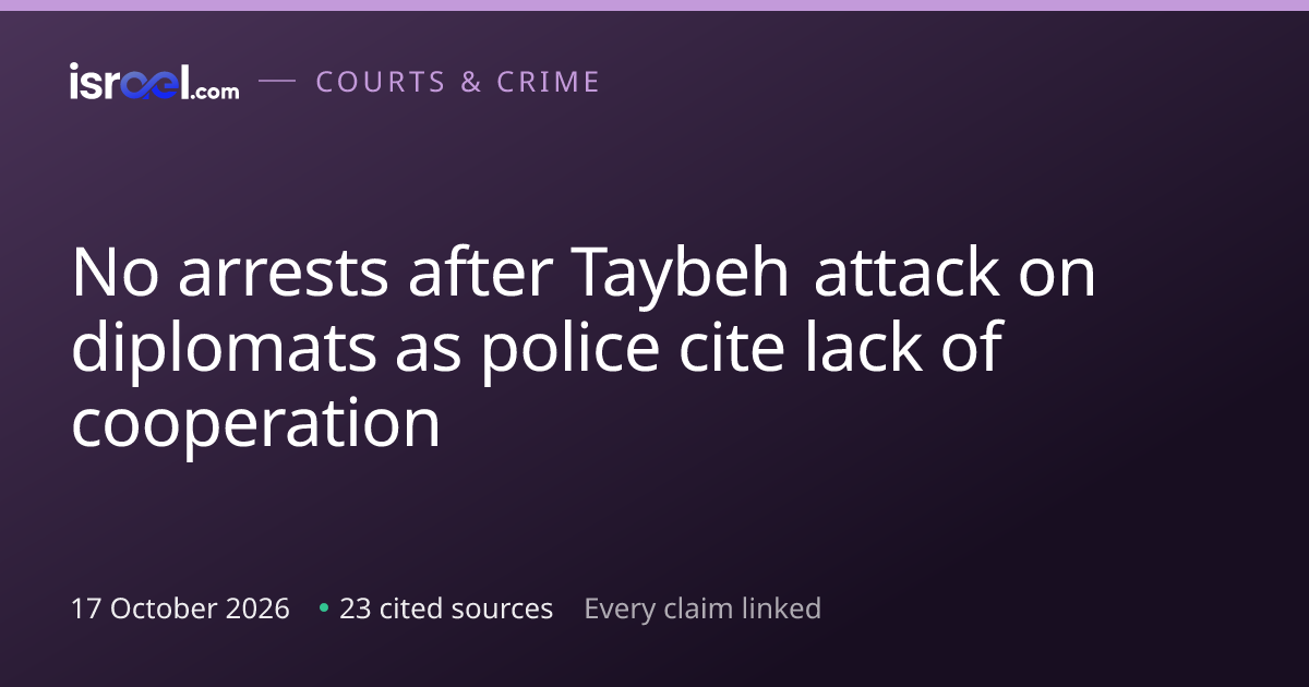 IDF condemns attack on diplomats near Taybeh, says consulate tour was ...