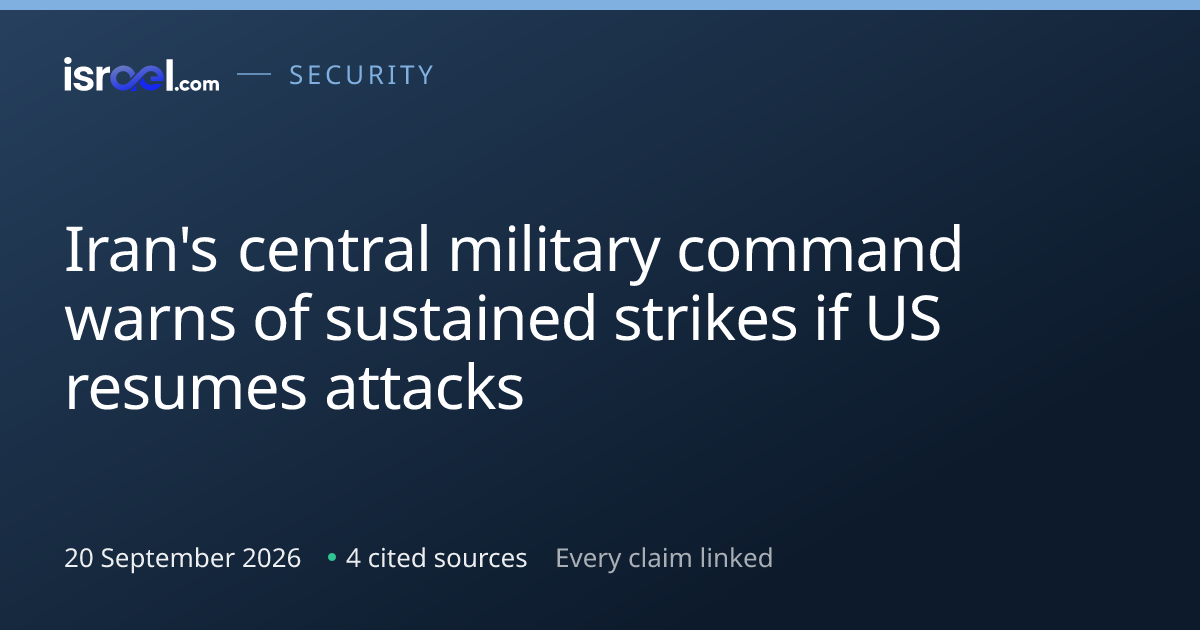 Iran's central military command warns of sustained strikes if US ...