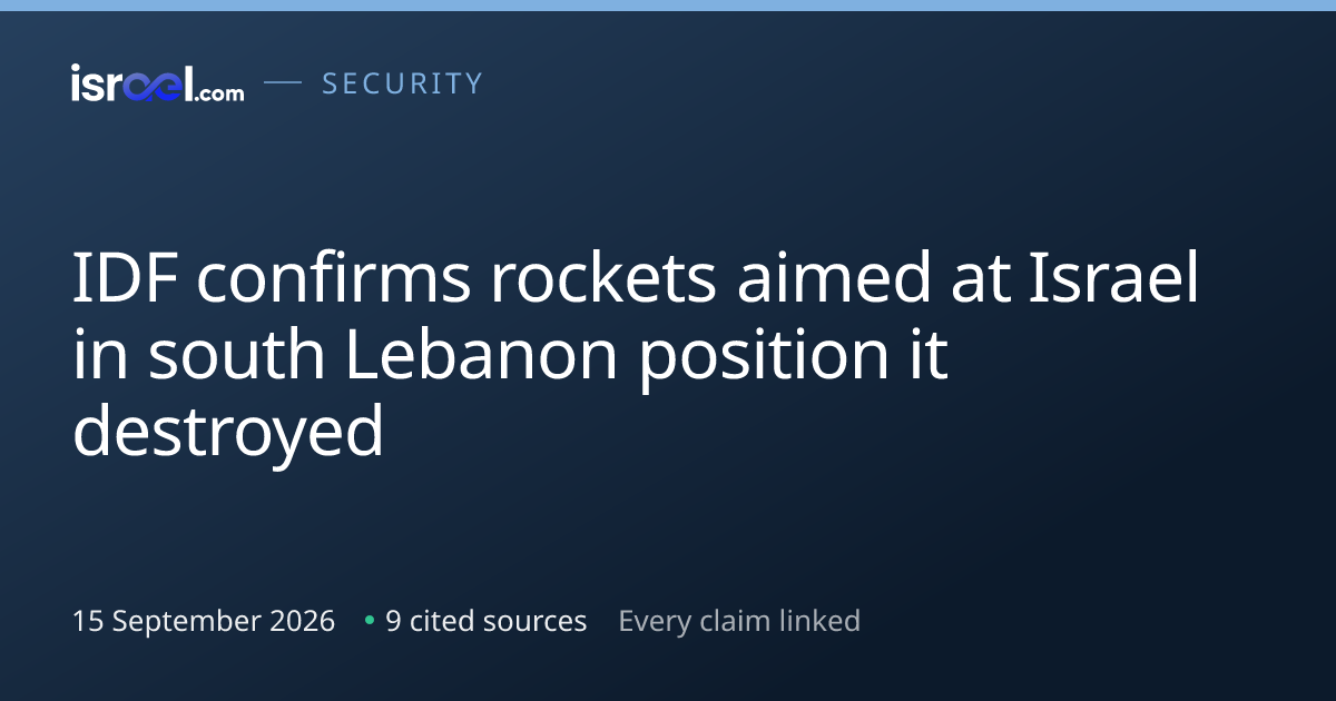 IDF confirms rockets aimed at Israel in south Lebanon position it ...
