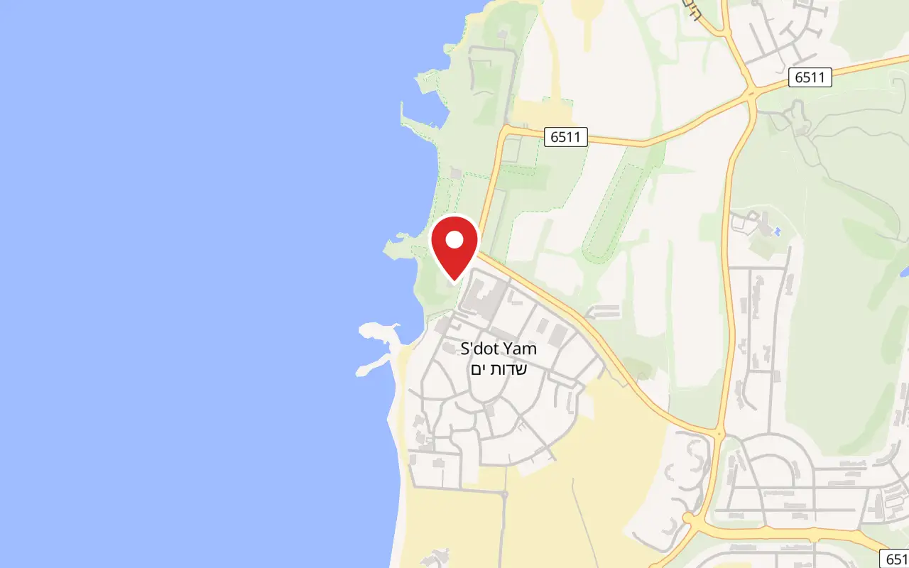 Map showing where Roman Theatre of Caesarea is