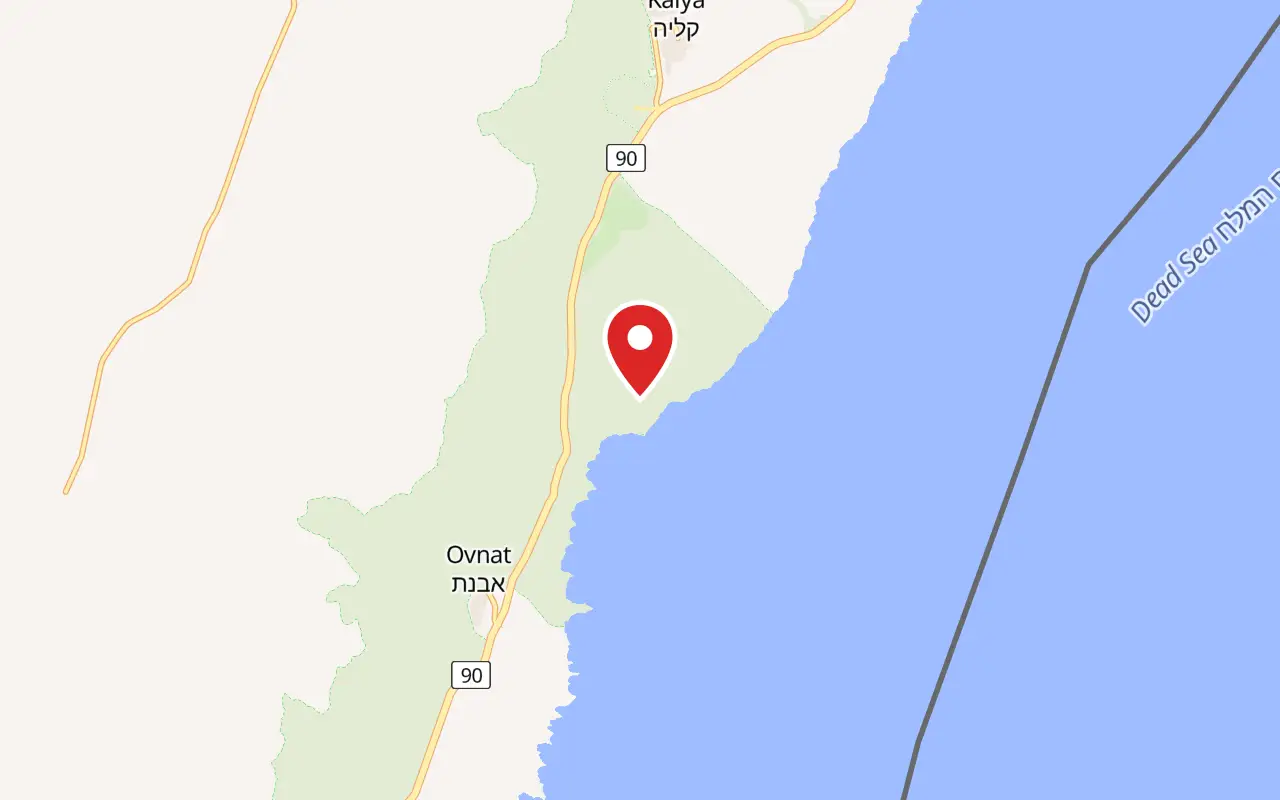 Map showing where Einot Tzukim (Ein Feshkha) Nature Reserve is