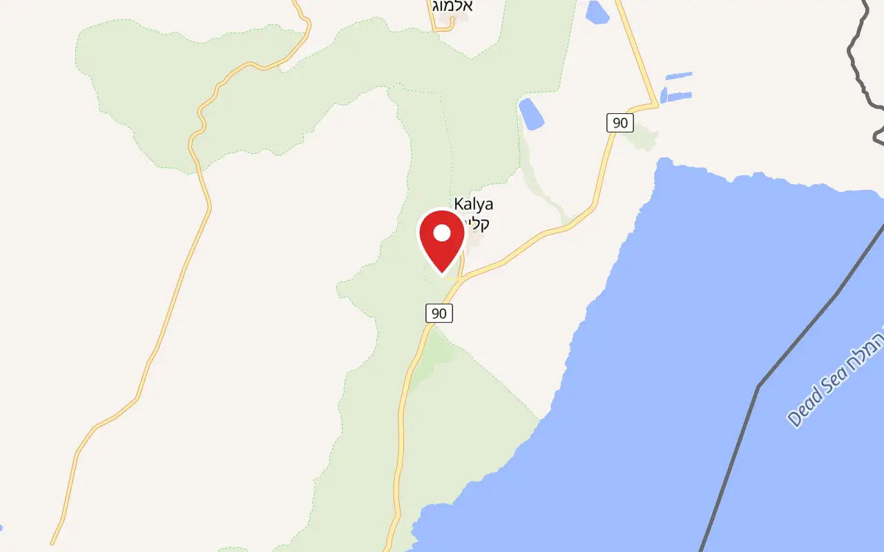 Map showing where Qumran National Park is