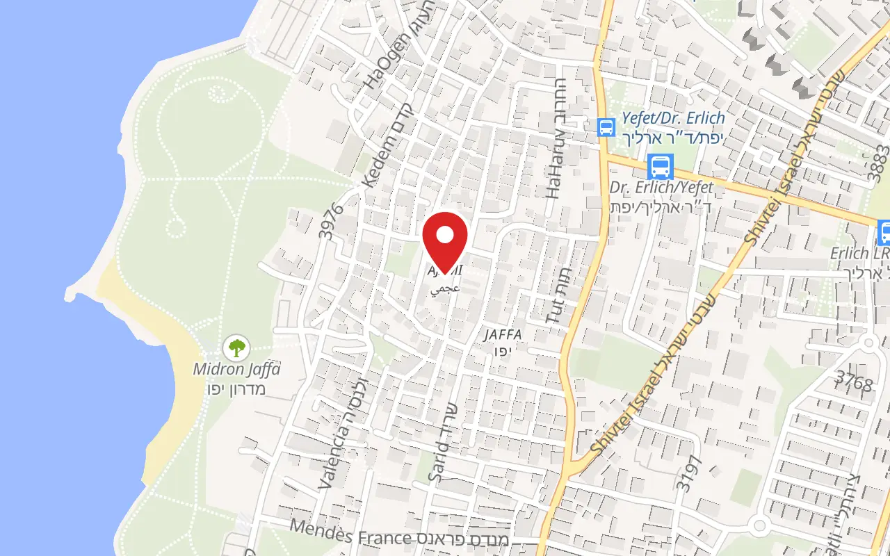 Map showing where Ajami is