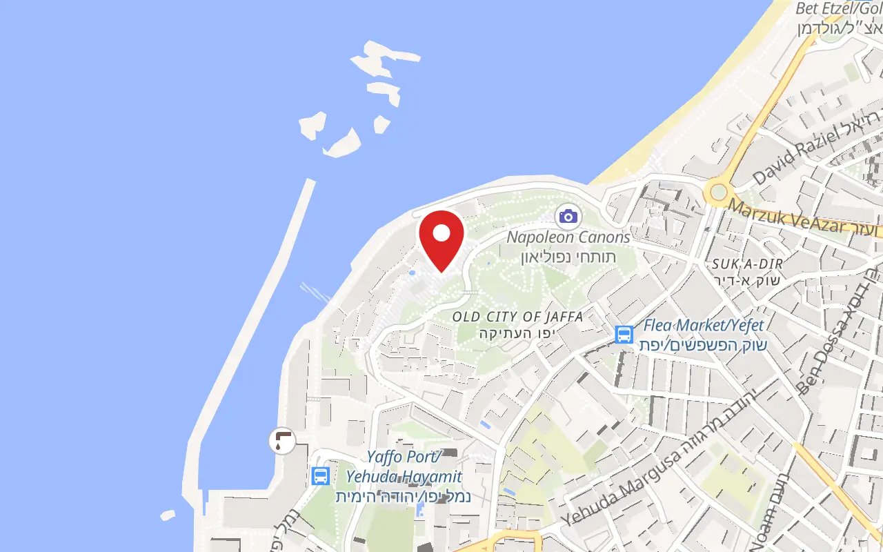 Map showing where Kedumim Square is