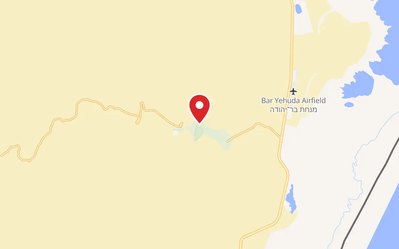 Map showing where Herod's Large Bathhouse is