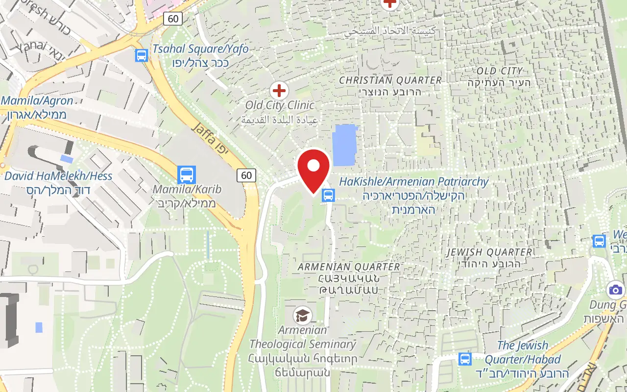 Map showing where Tower of David Museum is