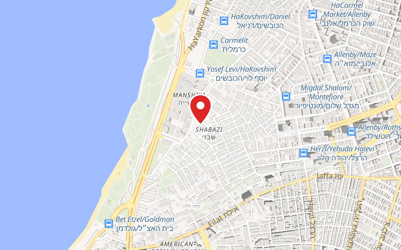 המיקום של נווה צדק על המפה