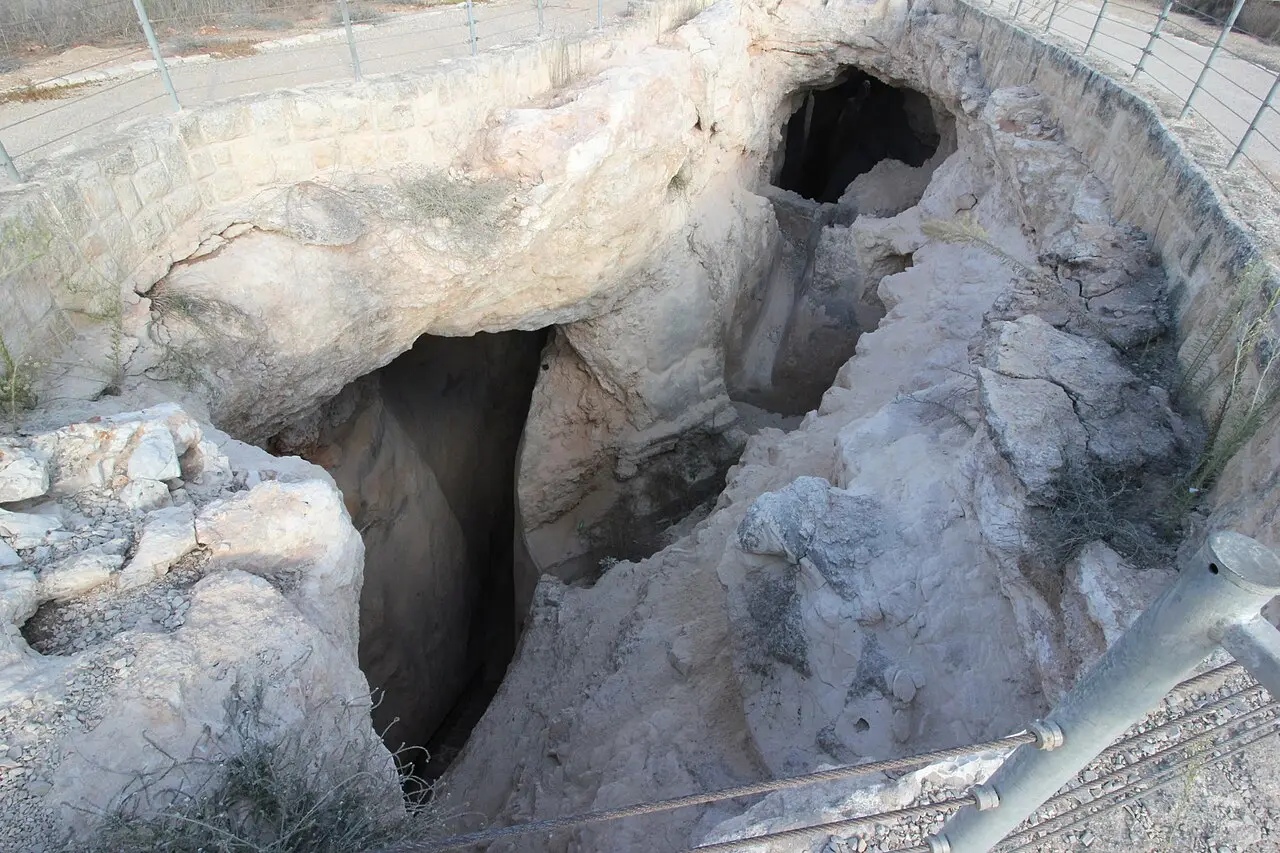 A rock-cut opening into the ancient water system at Zippori