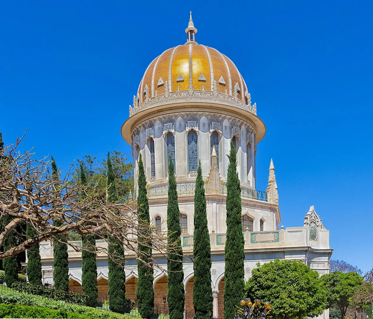 The gold-domed Shrine of the Bab in Haifa