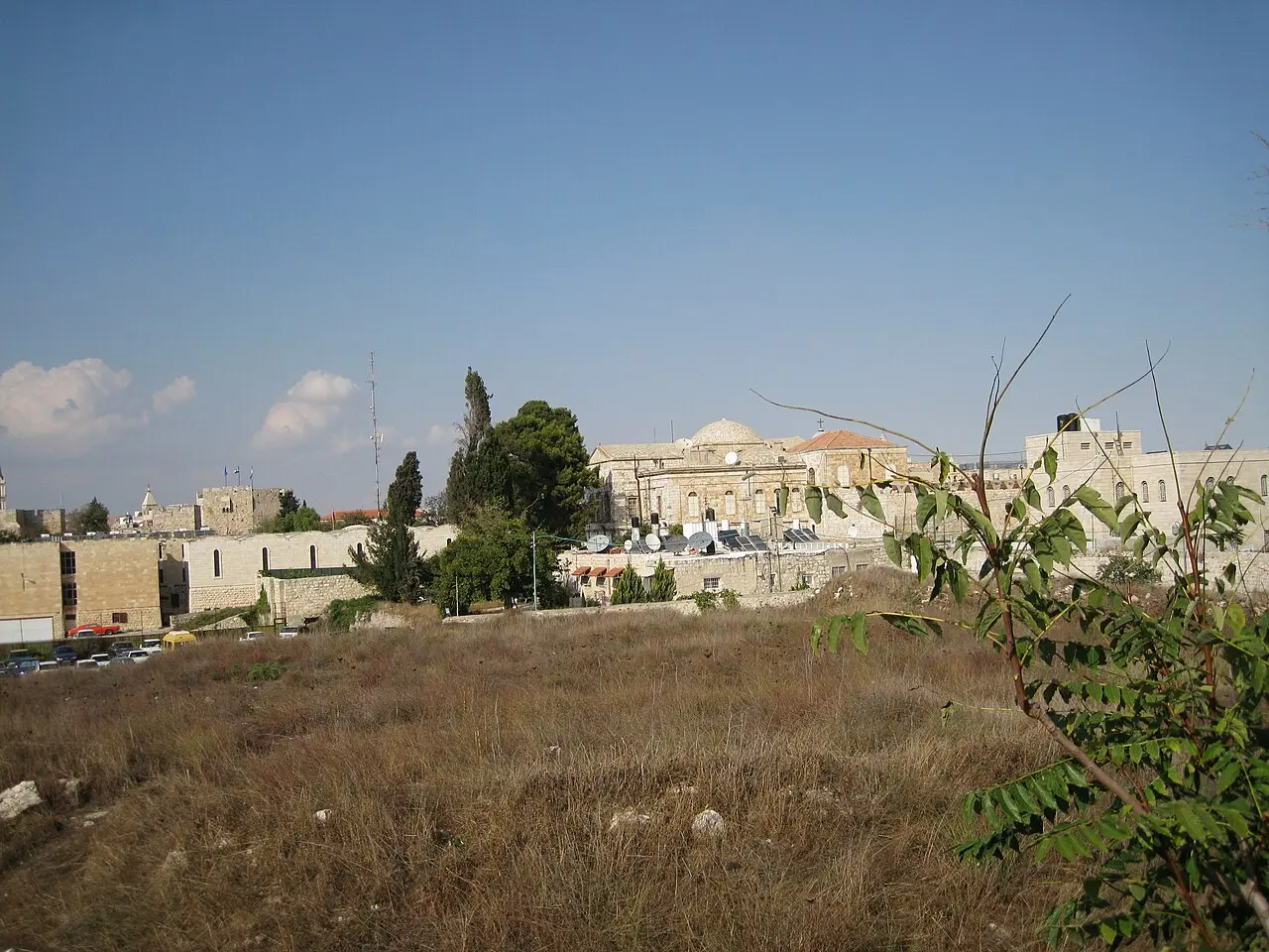 Open ground in the Armenian Quarter seen from the ramparts