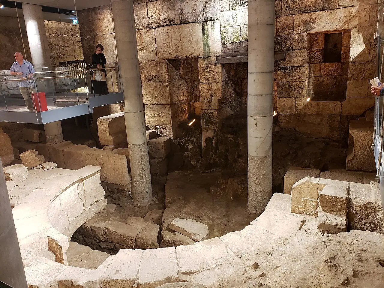 The small Roman theatre excavated under Wilson's Arch
