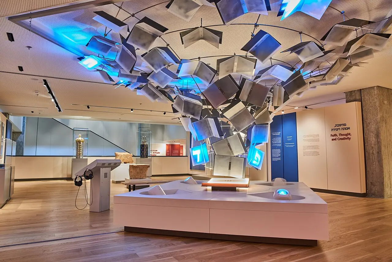 The Foundations wing at ANU, a sculptural canopy hanging over the gallery