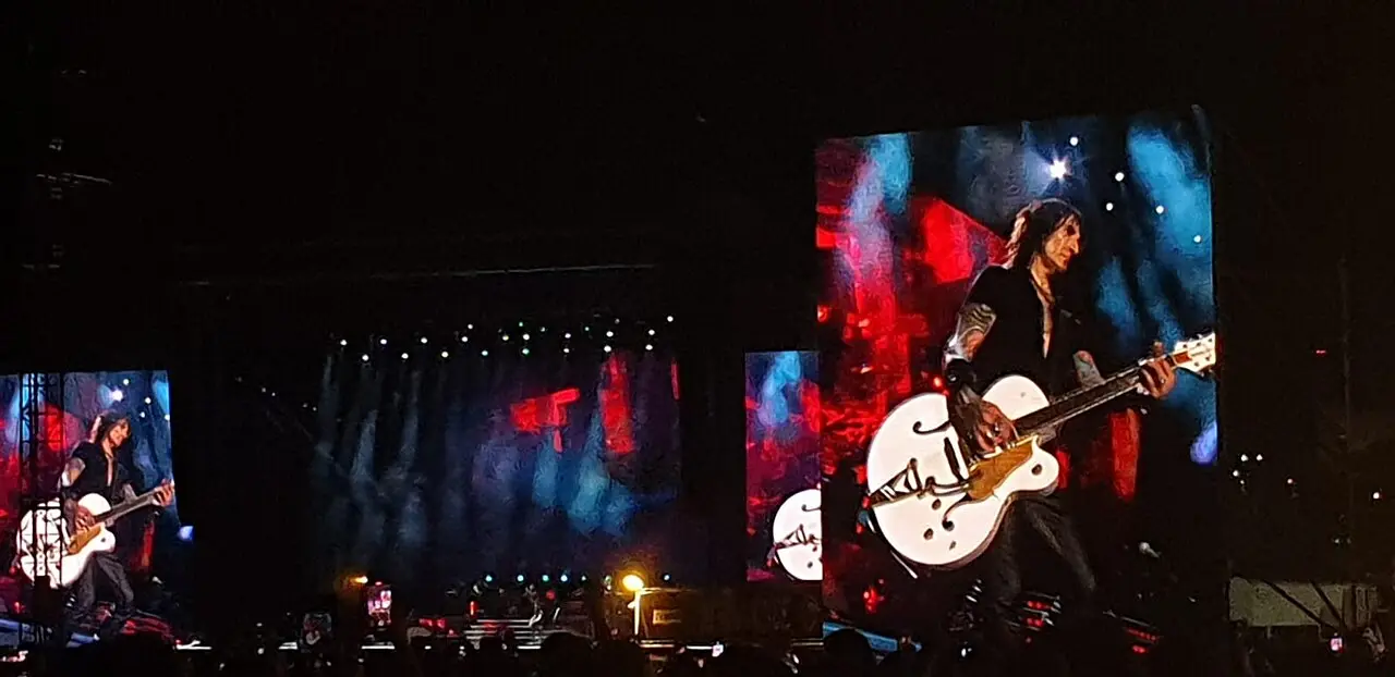 Guns N' Roses on stage in HaYarkon Park in June 2023